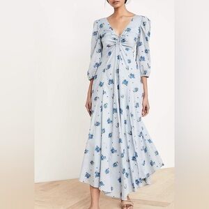 Free People Sea Glass Floral Midi Dress